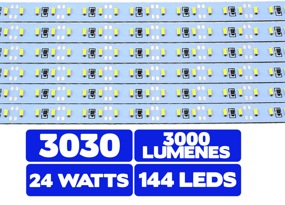 Plancha Metalica Led 1m x 12mm blanco calido 12v