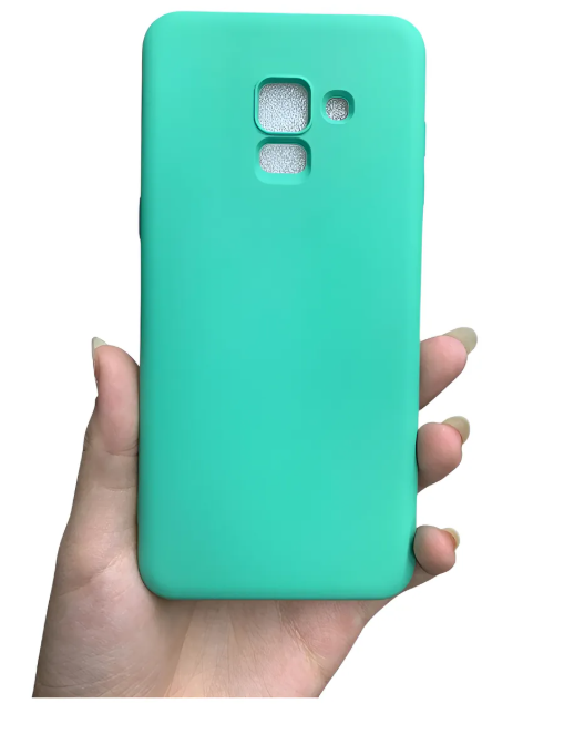 TPU Rígida Lisa A8 Plus 2018 Celeste