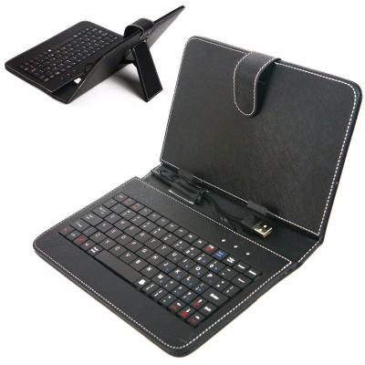 Funda de tablet con teclado lisa 7" (cable V8)
