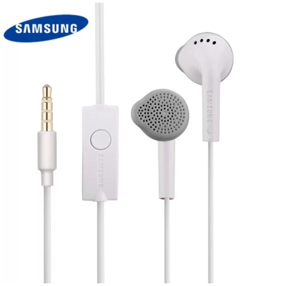 Auricular Manos Libres tipo SAMSUNG boton en Bolsita (Blanco)