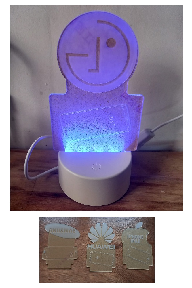 Exhibidor Led 3D de celulares por marcas