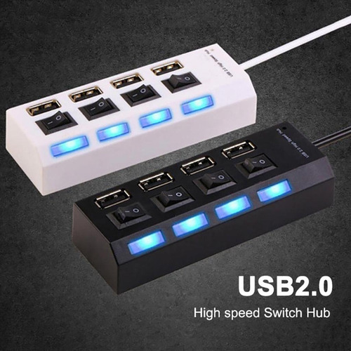 Hub Multiplicador Usb 2.0 4 puertos con Switch CQT-H010