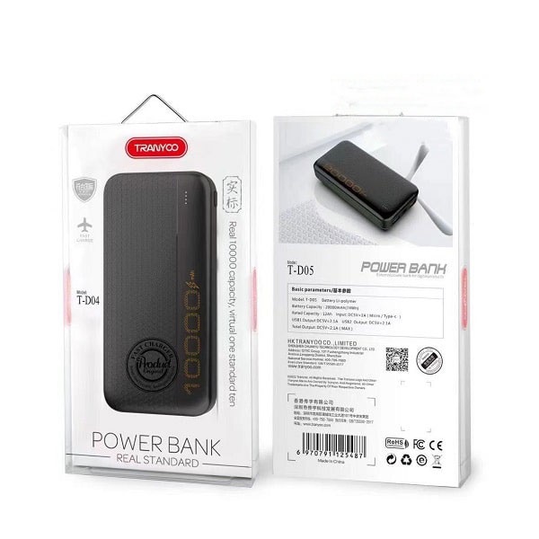 Power Bank 20000mAh 2 Usb Tranyco T-D05