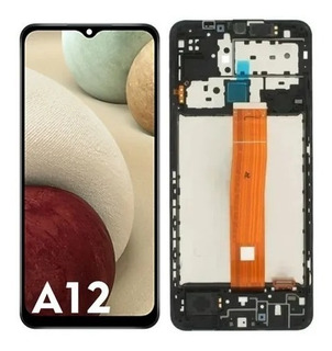 Modulo Samsung A12 A125 A02 A022 M02 M022 A125F A127F con marco negro (ORIG)
