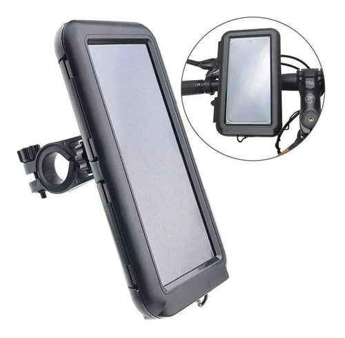 Soporte de Celular Funda Impermeable Rigida para Moto Bicicleta 6.8" DS-DC1