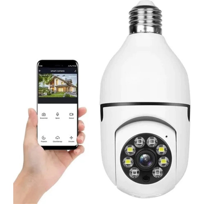 Foco Camara Ip Panoramica 360° Wifi 2mp 1080p IPC-ZAS03