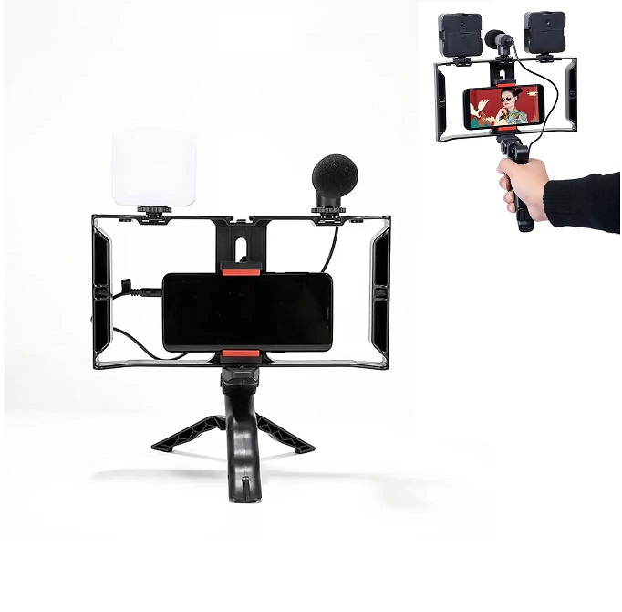 Soporte para Celular con Microfono y Led 6,5cm AY-49X