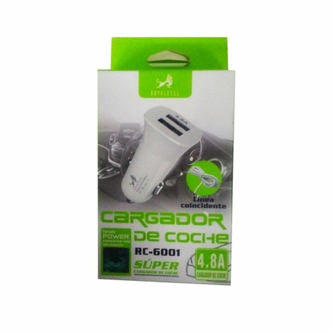 Cargador 12V V8 2 Usb 4.8A RC-6001