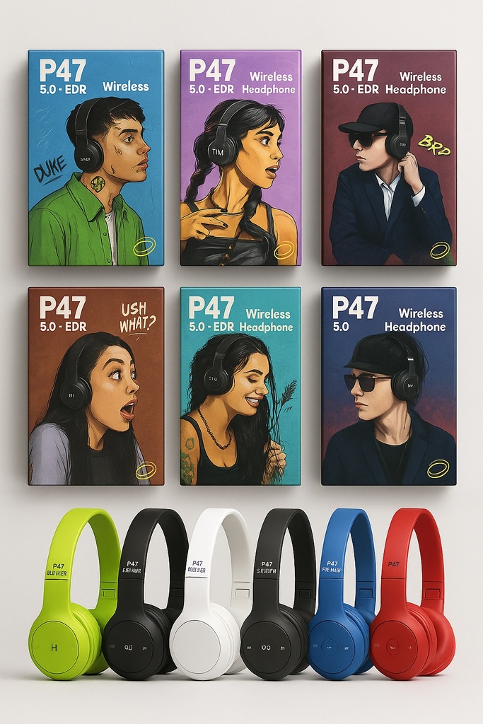 Auricular Bluetooth P47 5.0 Edicion Artistas Musicales