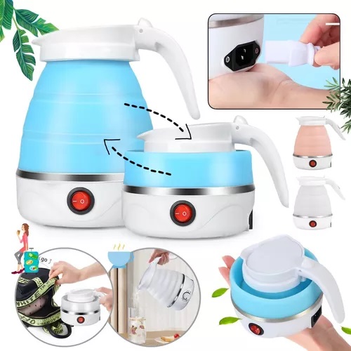 Pava Electrica de Silicona Plegable para Viaje 600ml YS-2008