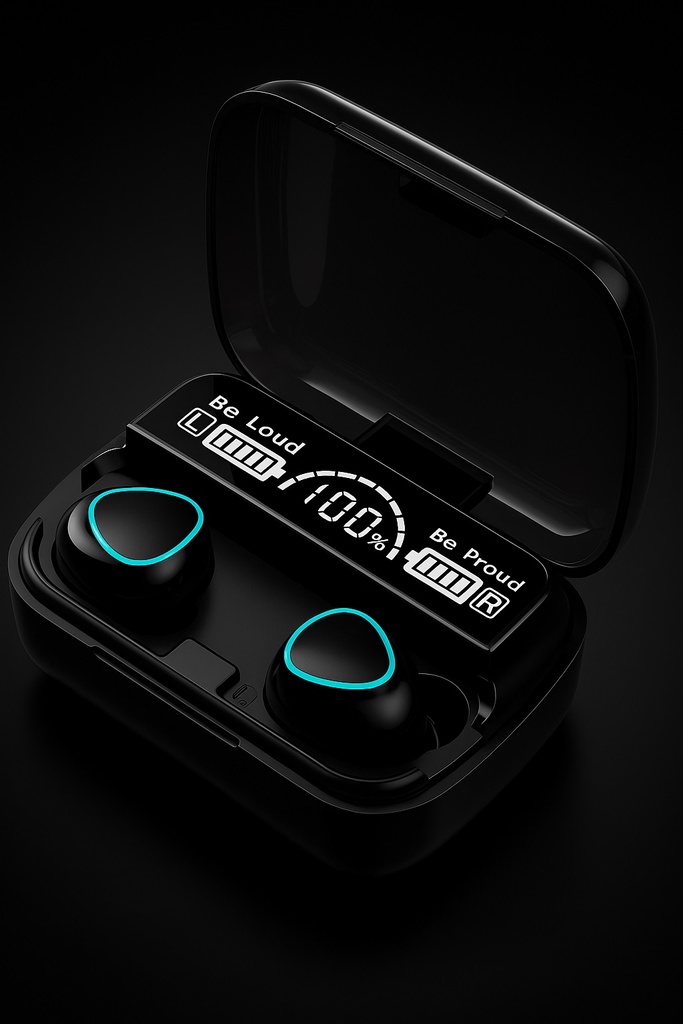 Auricular Bluetooth 5.3 Doble M10 con Base Cargadora