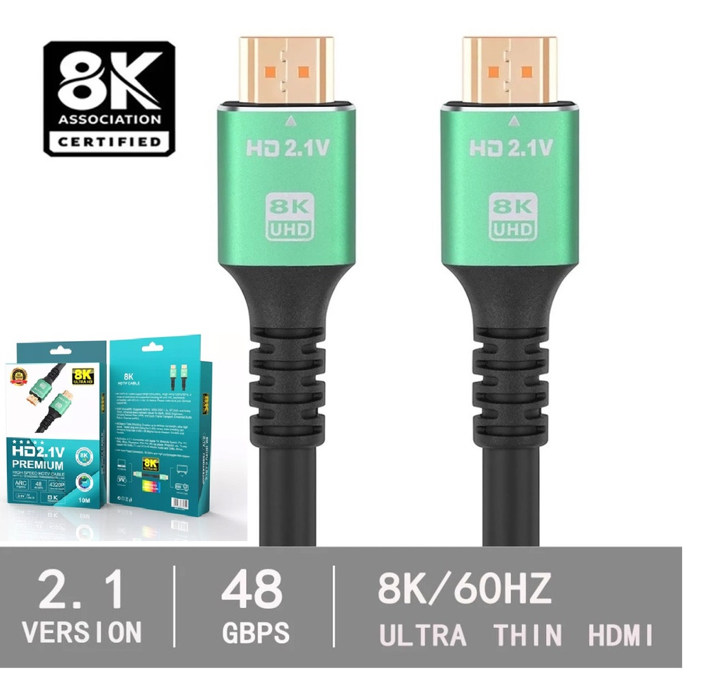 Cable Hdmi 8k 5m 48gbps Ultra 3D Premium Gamer PS4/PS5/Smart Tv