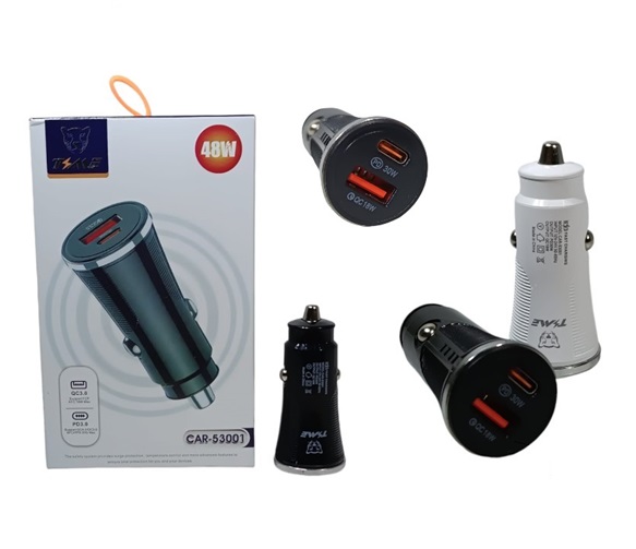 Cargador 12V de Auto PD + QC3.0 48W CAR-53001