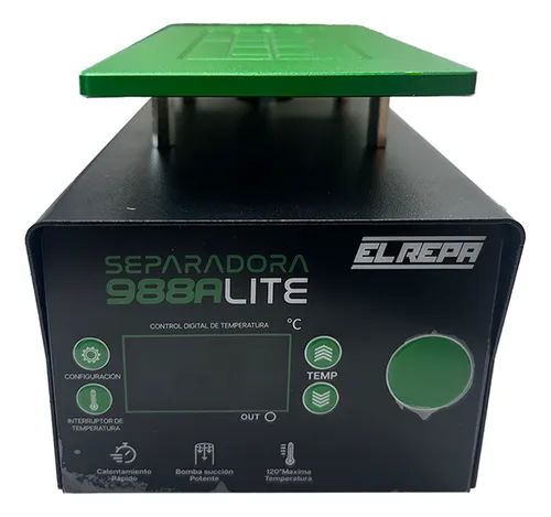 Plancha Separadora de Glass con Bomba de Succion 988A Lite