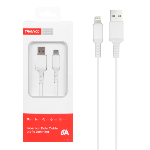 Cable Carga Rapida 6A Lightning Tranyoo T-X19i
