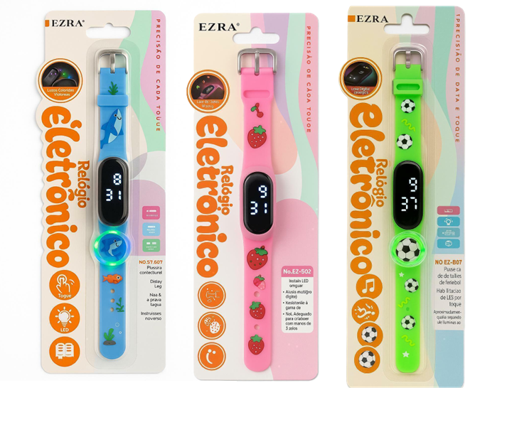 Reloj Pulsera Digital Engomado Infantil Animados