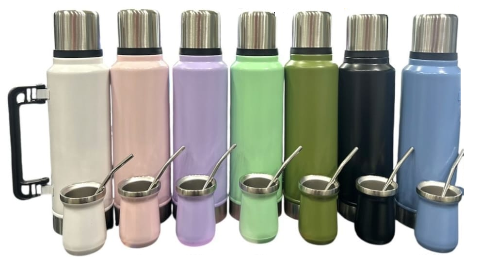 Combo Termo + Mate (260ml) Classic 1.3L Verde Pastel