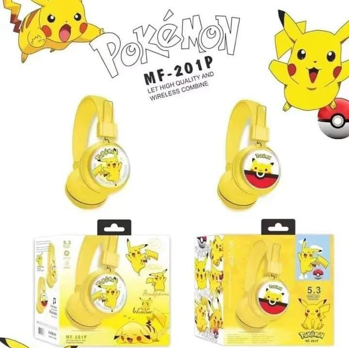Auricular Vincha Bluetooth Micro Sd Personajes  MF-201 Pokemon