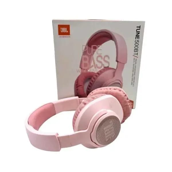 Auricular Vincha Bluetooth JBL Tune 500BT con Cancelacion de Ruido (Replica) Rosa