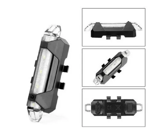Luz Bicicleta Led Usb Recargables Delantera Blanca