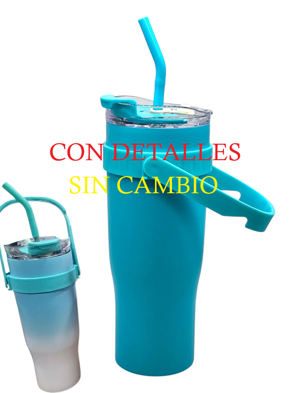 Vaso Quencher con Soporte para Celular 1.2L (Celeste) CON DETALLE