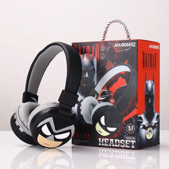 Auricular Vincha Bluetooth Micro Sd Personajes 806-42 Batman