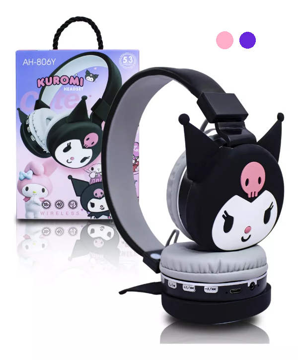Auricular Vincha Bluetooth Micro Sd Personajes AH-806Y Kuromi