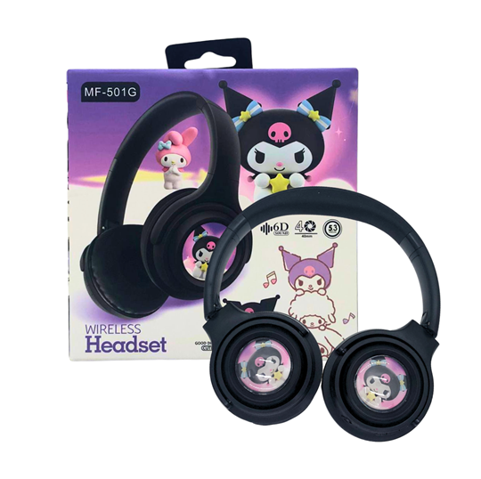 Auricular Vincha Bluetooth Micro Sd Personajes MF-501G Kuromi