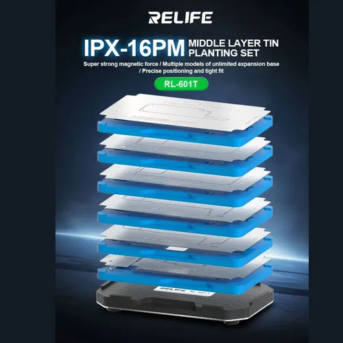 Kit Reballing Amaoe Iphone X/16 Pro Max 25pcs Relife RL-601T