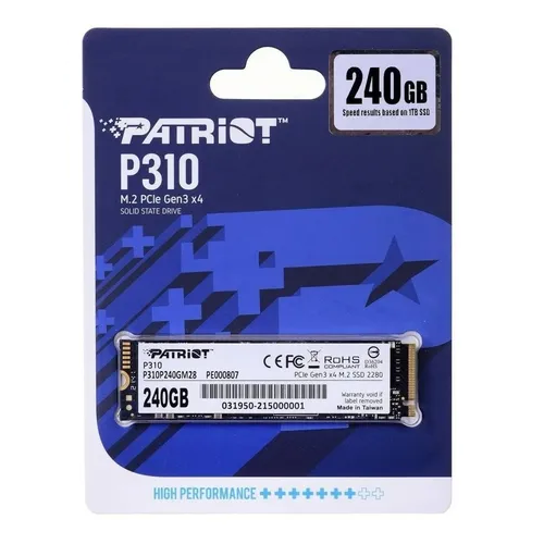 Disco de Estado Solido SSD Patriot P310 M.2 240gb PCie Gen3