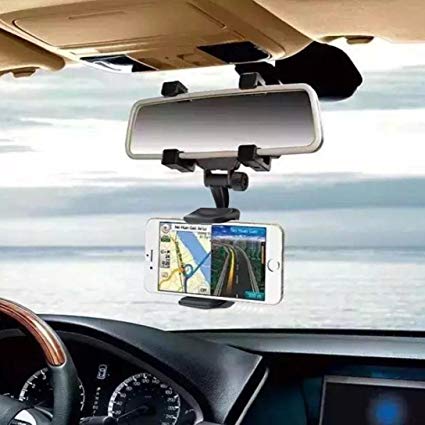 Soporte Universal de Celular o GPS para Espejo Retrovisor &