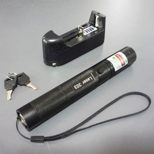 Puntero Laser Verde 100mw Bateria y Cargador con Llave