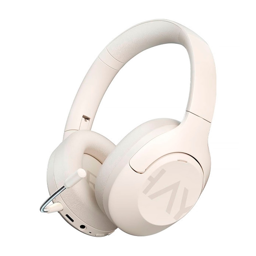 Auricular Vincha Bluetooth Haylou S30 Pro Hybrid con microfono desmontable y cancelacion de ruido Blanco