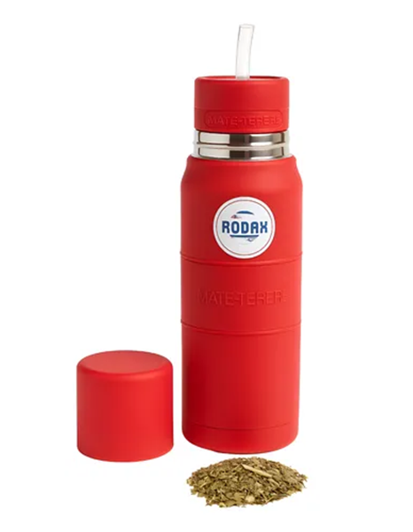 Mate Listo de Acero Exterior Engomado 750cc Rojo