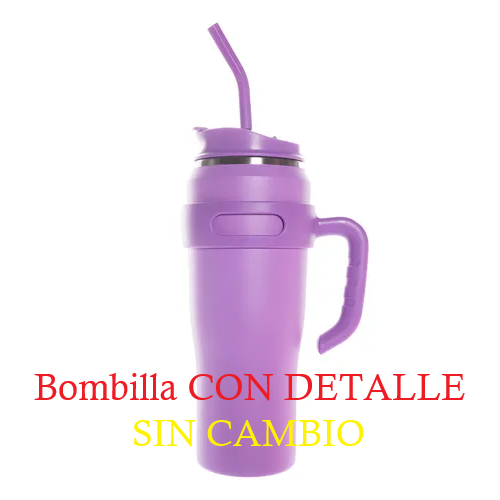 Vaso Quencher con Manija 1.2L (Lila) (Bombilla CON DETALLE)