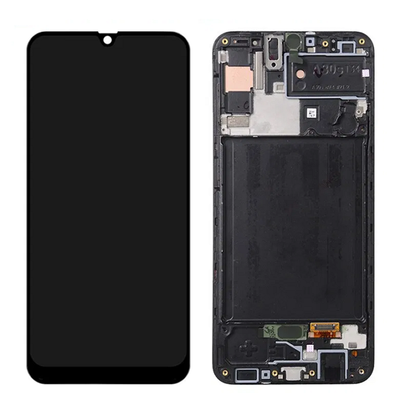 Modulo Samsung A30 con marco, buzzer, parlante, flex botones Original Size 6.36inches OLED (RN)