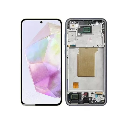 Modulo Samsung A35 con marco, buzzer, parlante, flex botones Original Size 6.67inches OLED (RN)