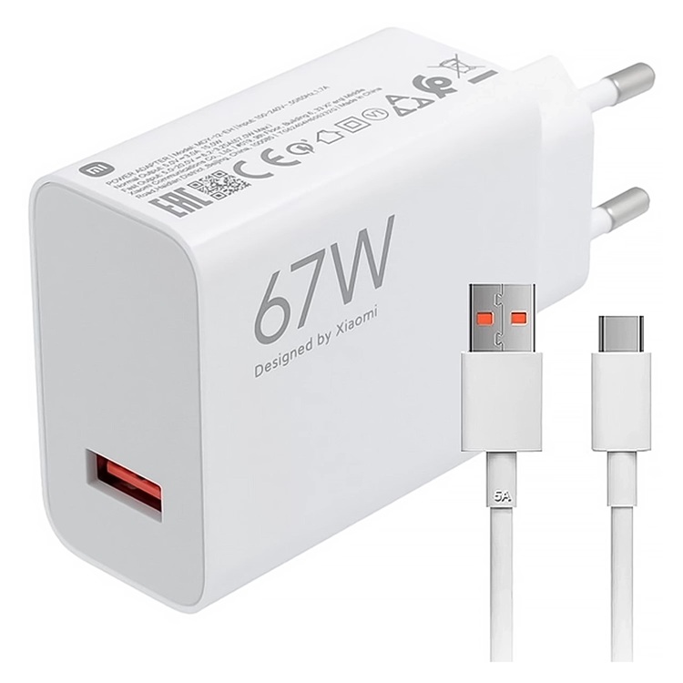 Kit Cargador Xiaomi 67W Usb a Tipo C (toma europea) ORIGINAL