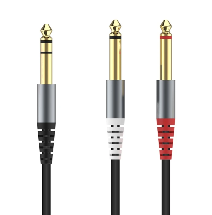 Cable Plug Stereo 6,5mm a Doble Plug Mono 6,5mm 1,5m XC-5014