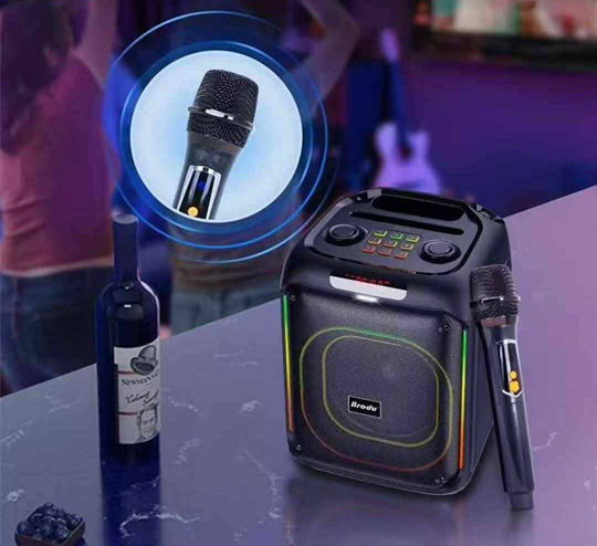 Parlante Portatil 8" BT Karaoke con Microfono Micro Sd Usb Aux KTS-2107 (89x64x44cm)