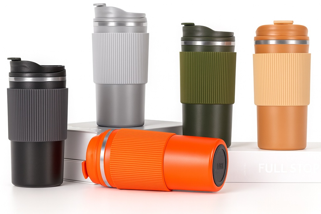 Vaso Termico Antideslizante con Pico 500ml Negro
