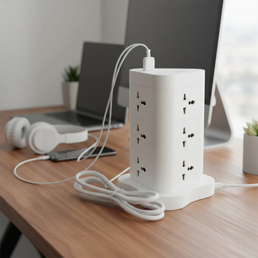 Zapatilla tipo Torre de 9 tomas + 2 Usb A + Usb C 1,9m N83