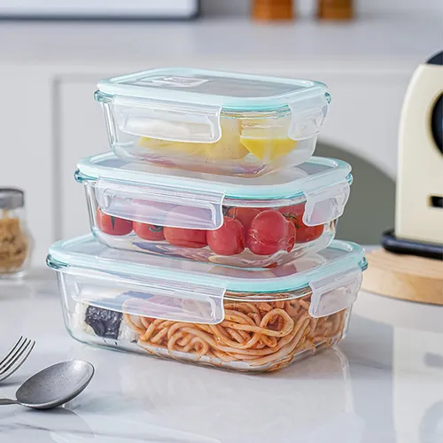 Set Hermeticos de Vidrio para Alimentos x 3pcs (410-680-1040ml)