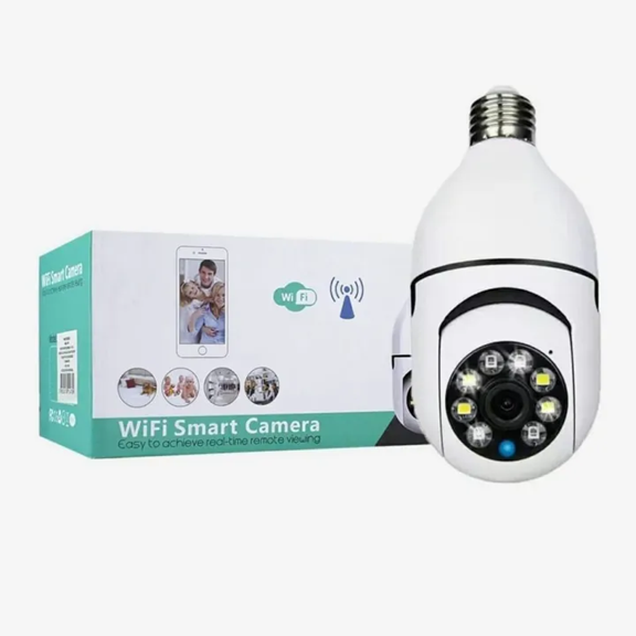 Foco Camara Ip Panoramica 360° Wifi 1080 Full Hd Audio Bidireccional