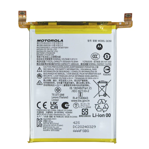 Bateria Motorola Edge 50 Fusion 5G QC50 Original (SERVICE PACK)