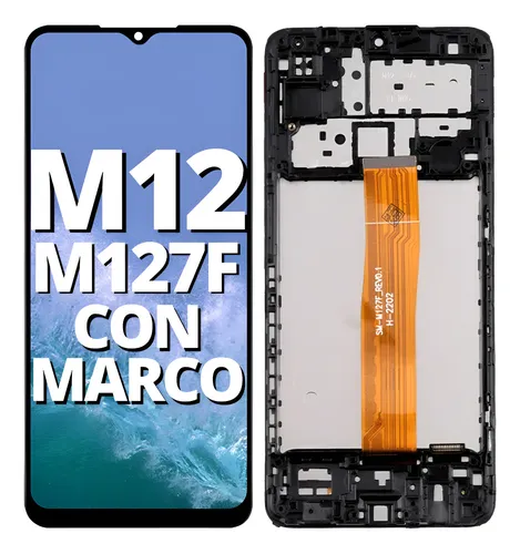 Modulo Samsung A12 / M12 con marco negro (ORIG Premium)