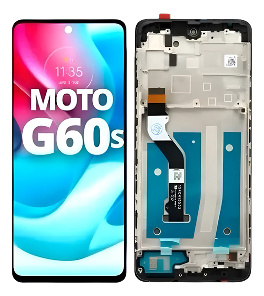 Modulo Motorola Moto G60s con marco negro (ORIG Premium)