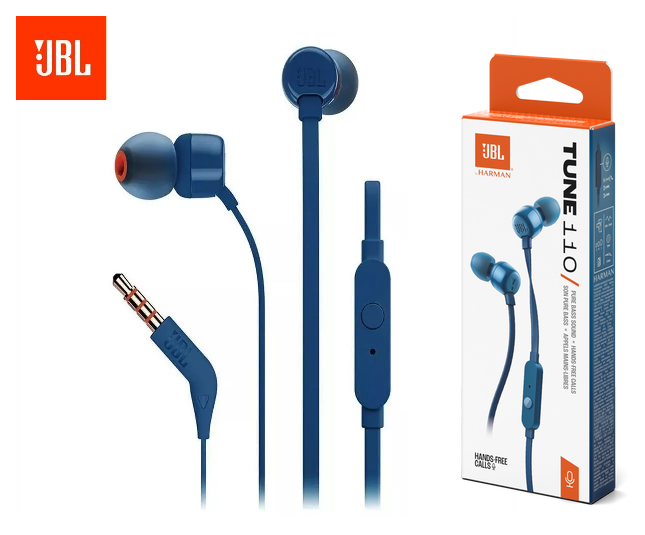 Auricular Intra manos libres JBL Tune 110 Azul (ORIGINAL)