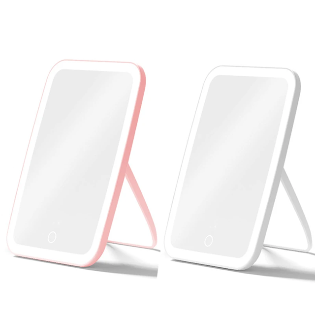 Espejo Led Rectangular Recargable 3 modos (17x12cm)