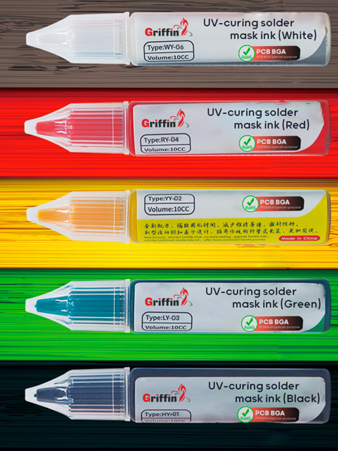Tinta Uv Mascara para Soldaduras Rojo RY-04 10cc